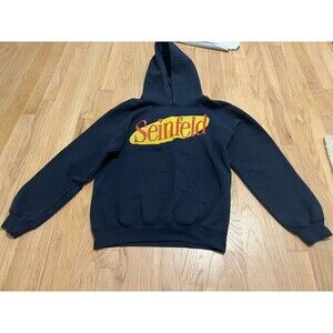 Vintage Seinfeld‎ NBC Sweatshirt Hoodie Tv Dark Blue Sz S